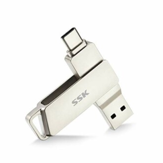 SSK Clé USB 128 Go USB C Double Connecteurs